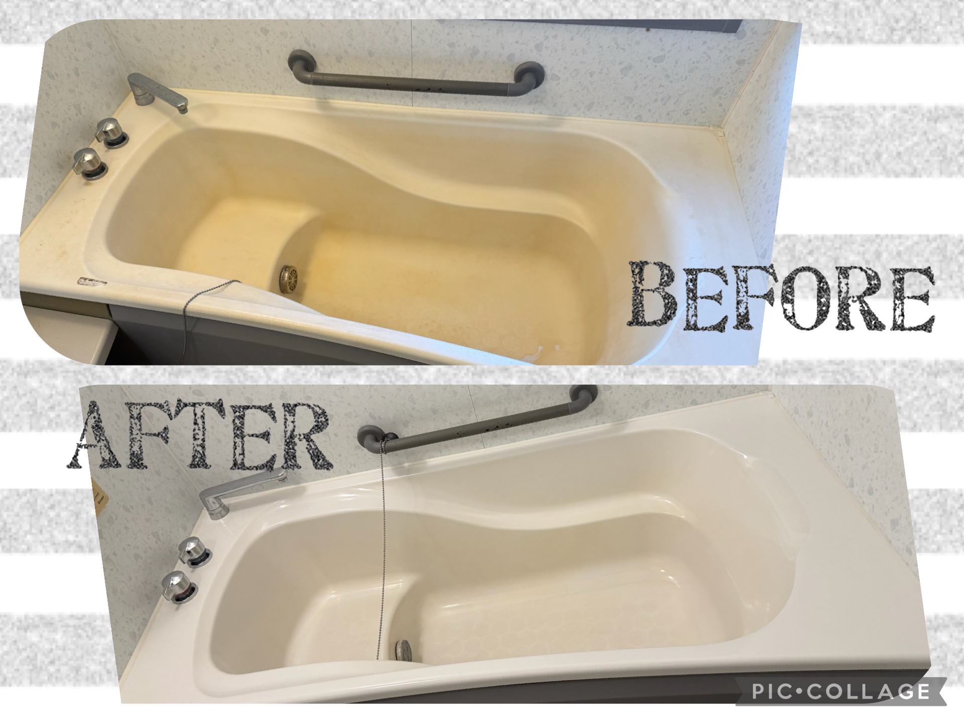 大手ハウスクリーニング業者様もお手上げの浴槽が、ここまで生まれ変わります。